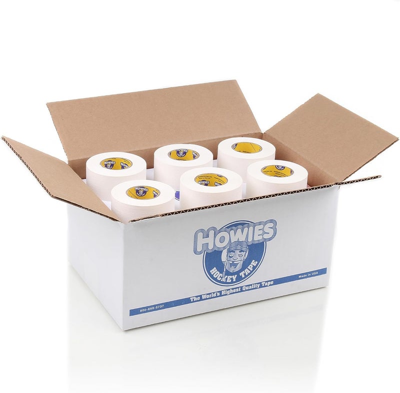 Howies White Hockey Tape | 1.5" Thick Tape for Hockey, Lacrosse, Sports| Multiple Pack Sizes | Strong Grip, Durable, Long-Lasting | Made in USA - Image 1